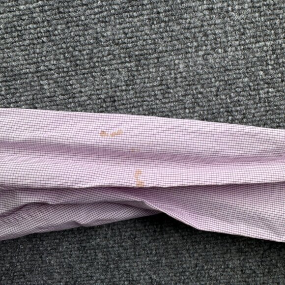 Gitman Bros Button Up Shirt Long Sleeve Men Pink Check 15 34 USA Made Cotton - Picture 15 of 16